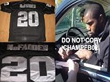 DARREN MCFADDEN OAKLAND RAIDERS,ARKANSAS,SIGNED,AUTOGRAPHED,AUTHENTIC JERSEY WITH PROOF + COA