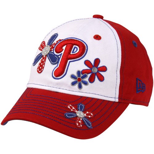 New Era Philadelphia Phillies Preschool Girls Daisy Dots Adjustable Hat - Red-White