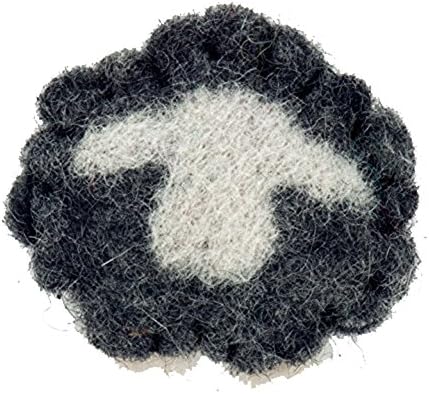 Felted Wool Sheep Pin (White)