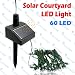 60 LED Solar Power Garden Courtyard Flash Lighting Lamp