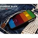 LIMS iPhone4 レインボー 保護ケース (ブラック)