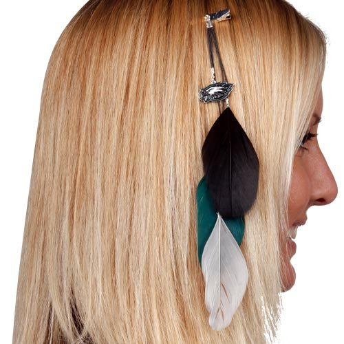 Philadelphia Eagles Fan Feather Hair Clip