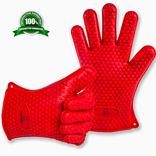 Oxstraps heat resistant silicone gloves for grilling bbq oven coo…