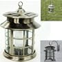 Balise Lanterne de Jardin Solaire 4 LED - Acier Finitions Canon de Fusil - Piquet ou Applique Murale.