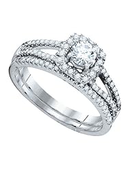 0.80CT DIAMOND 0.35CT CENTER ROUND BRIDAL RING