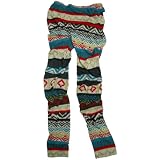 (ヘルスニット)Healthknit レギンス (男女兼用) 幾何学模様 A