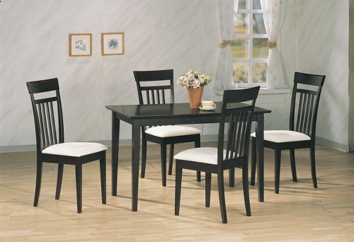 Cappuccino Finish 5 Piece Dining Set By Coaster Furniture
