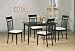 5 pc Solid Wood Cappuccino Dining Set Table & 4 Chairs