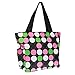 Dot Print Beach Shopper Tote Bag (Multicolor)