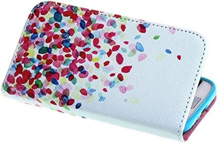 Cute Colorful Balloons Printed Style Protection Premium PU Leather Shell Folio [Wallet Magnetic] Button Flip [ Case Cover ] Skin for Samsung Galaxy S4 SIV i9500 + Screen Protector + Touch Stylus