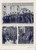 PEOPLE: Enemy Ambassadors line up side by side at the funeral of Turkey's Premier Refik Saydam, July 10 in Ankara. Captain Hugh N. Mulzac, the only U.S. negro shapmaster, took over command of the Booker T. Washington at San Pedro on Oct. 20 with a mixed crew representing the United Nations. New York Stock Exchange NYSE, members and employees began having infantry drill on the floor of the exchange last week. ..... 1942 LIFE Magazine Picture, A4096A.