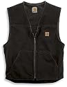 Men's Carhartt Comfortable Cotton Sherpa Lined Zipper Pocket Sleeveness Vests