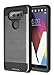 LG V20 Case, Kaesar [Slim Fit] [Shock Absorption] [Impact Resistant] Brushed Metal Texture Hybrid Dual Layer Slim Protector Case Cover for LG V20 - Black