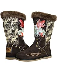 ED HARDY Damen Designer Wildleder Boots Stiefel Schuhe - KOI -39