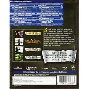 Fluch der Karibik 1-4 (5 Disc) [Blu-ray] [Import allemand]