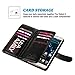 ULAK Note 3 Case, Galaxy Note 3 Case - Multi Card Slots Series PU Leather Magnetic Wallet Case Cover for Samsung Galaxy Note 3 III N9000 (Black)