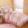 Tara Stripe Twin Quilt with Pillow Sham