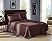 Honeymoon Super Soft Microfiber 4-Piece Bed Sheet Set, Queen, Dark Chocolate