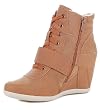 faux fur wedge boots