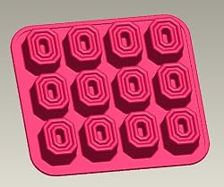 Ohio State "O" Silicone Ice Tray / Candy Mold (2 Pack)