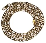 Hallmarked 14K Gold Filled Figaro Chain Necklace Men Women