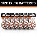 Rayovac Hearing Aid Batteries Size 13, 56-Pack