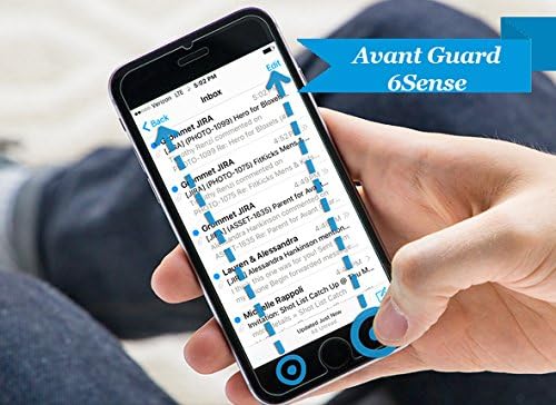 iPhone 6 Plus &amp; 6S Plus 5.5" AVANT GUARD 6SENSE(TM) [9H Scratch-Resistant, 0.3 mm Tempered Glass] 6SENSE TECHNOLOGY relocates CONFIRM &amp; RETURN SHORT KEYS to lower part of screen for single hand use