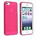 iPhone SE Case, Insten TPU Case Compatible with Apple iPhone 5SE / 5S / 5, Frost Clear Hot Pink