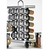 IMAGE OF Olde Thompson 25-680 20-Jar Stainless-Steel Spice Rack with Spices