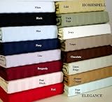 ELEGANCE Egyptian Cotton 500 Thread Count 3 - Pc Sateen Stripe Duvet Cover Chocalate Full.
