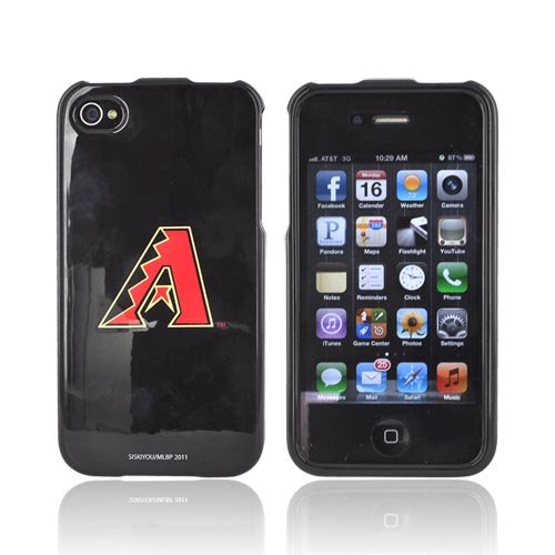 For Apple iPhone 4S 4 Arizona Diamondbacks MLB Hard Plastic Shell Case Snap On Cover
