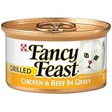 Fancy Feast Gourmet Cat Food, Grilled Chicken and Beef in Gravy, 3-Ounce Cans (Pack of 24)