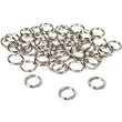50 Split Rings Nickel Plated 9mm