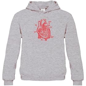 Buy Anatomical Heart Unisex Hooded Sweatshirt by Solid Gold Bomb