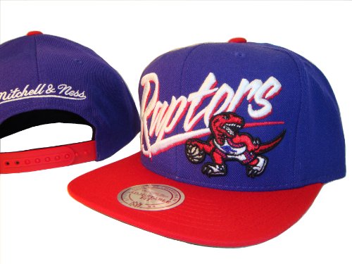 Toronto Raptors Mitchell & Ness Purple & Red Adjustable Snap Back Baseball Cap Hat