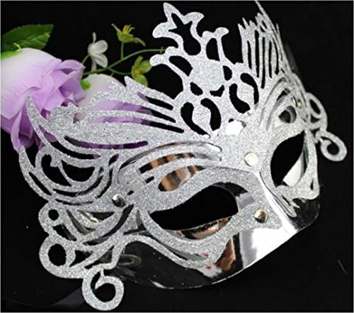 Elegant Electroplate Party Half Mask (Sliver)