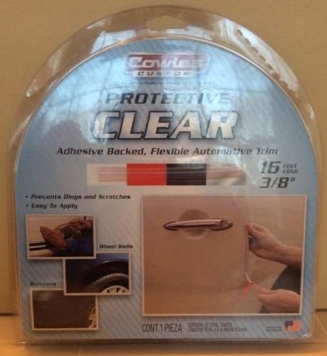 Cowels Custom Protective Clear Adhesive Backed, Flexible Automotive Trim 3/8