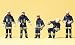 figures fire fighters in modern professional clothing, Model Car, Ready-made, Preiser 1:87_s-1