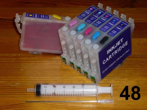 by double2house, Non-OEM Refillable Ink Cartridge for Epson R200 R220 R300 48