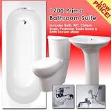 1700 Prima Bathroom Suite with Bath, Basin, Toilet and Taps