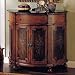Console Table Bombe Chest Brown & Ochre Finish
