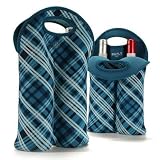 Built NY Two-Bottle Tote, Plaid No. 2