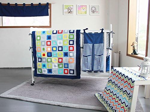 NEW High Quality Nursery Diaper Nappy Stacker Organiser Bag Coloured Squares (Blue Dot)