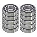 10 Sealed Bearing R6-2RS 3/8 x 7/8 x 9/32 inch Miniature Ball Bearings VXB Brand