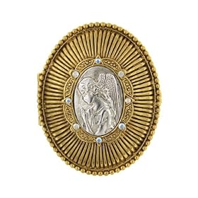 Praying Angel Dual Tone Keepsake Box