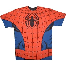 Marvel Comics Spider-man Red/Blue Costume T-Shirt Tee