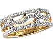 14K Two-Tone Gold Diamond Anniversary Band - 0.25 Ct.