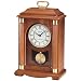 Seiko Mantel Chime with Pendulum Carriage Clock Dark Brown Solid Oak Case Metal Accents