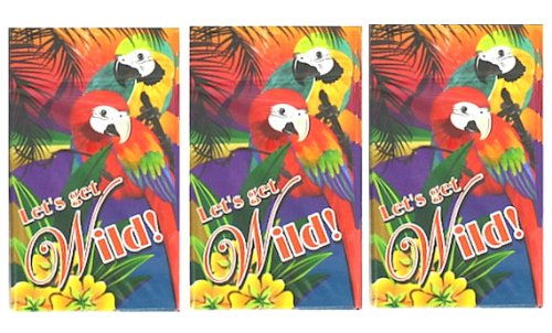 24 Tropical Parrot Luau ~ Let's Get Wild ~ Party Invitations w/Envelopes