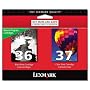 Lexmark No 36 Black & No 37 Color Combo Pack, Return Program Print Cartridges